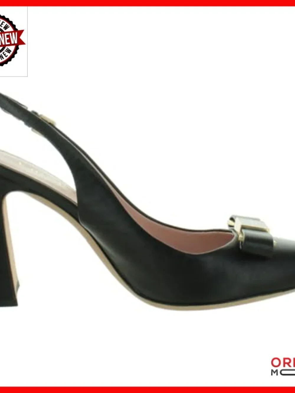 Satin Slingback Pumps with Bow Detail, 3.5 Inch Heel, Pointed Toe
